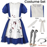 Anime Alice Princess Dress Maid Apron Dress Game Madness Returns Alice Cosplay Costume For Women Girls Halloween Party