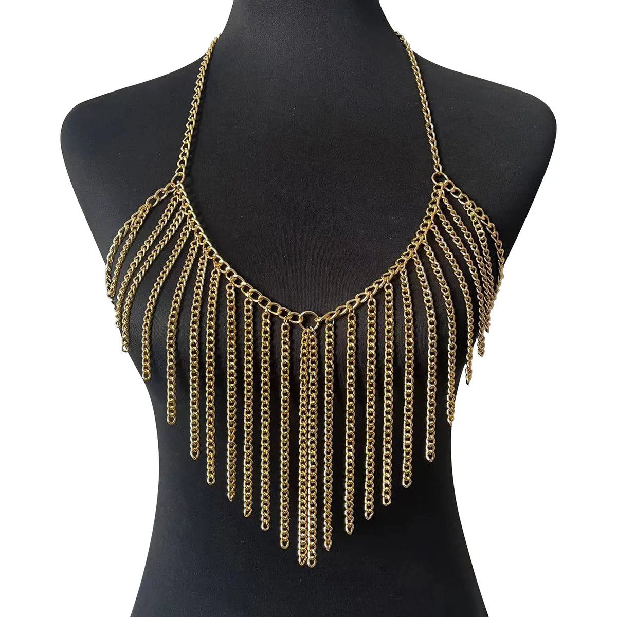 Metal Body Chain Bra Harness Sexy Chest Chain Beach Body Jewelry For Women 2025 Rave Accessories