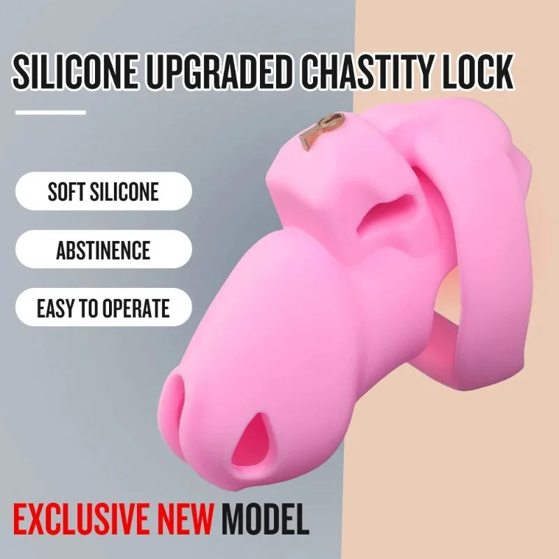 Silicone Chastity Cage BDSM Male Penis CB Lock Gay Pornographic Urethral Wearable Device Masturbator Sex Toys Sexy Accessories