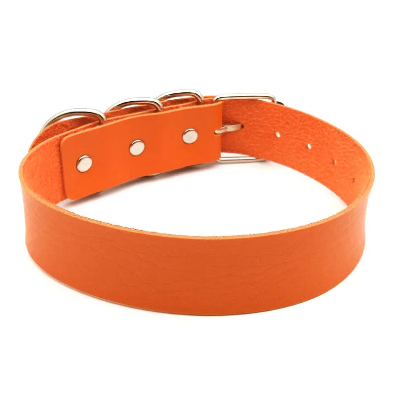 30MM Goth Sexy Rose Gold Letters Custom Collar Choker Necklaces Men Women BDSM Role Age Cosplay Chocker Customized Jewelry
