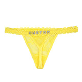 Custom Name Thong Panties Very Sexy Lace Underwear with Personalized Letters G-string Women Customized Gift for Hot Wife Lover