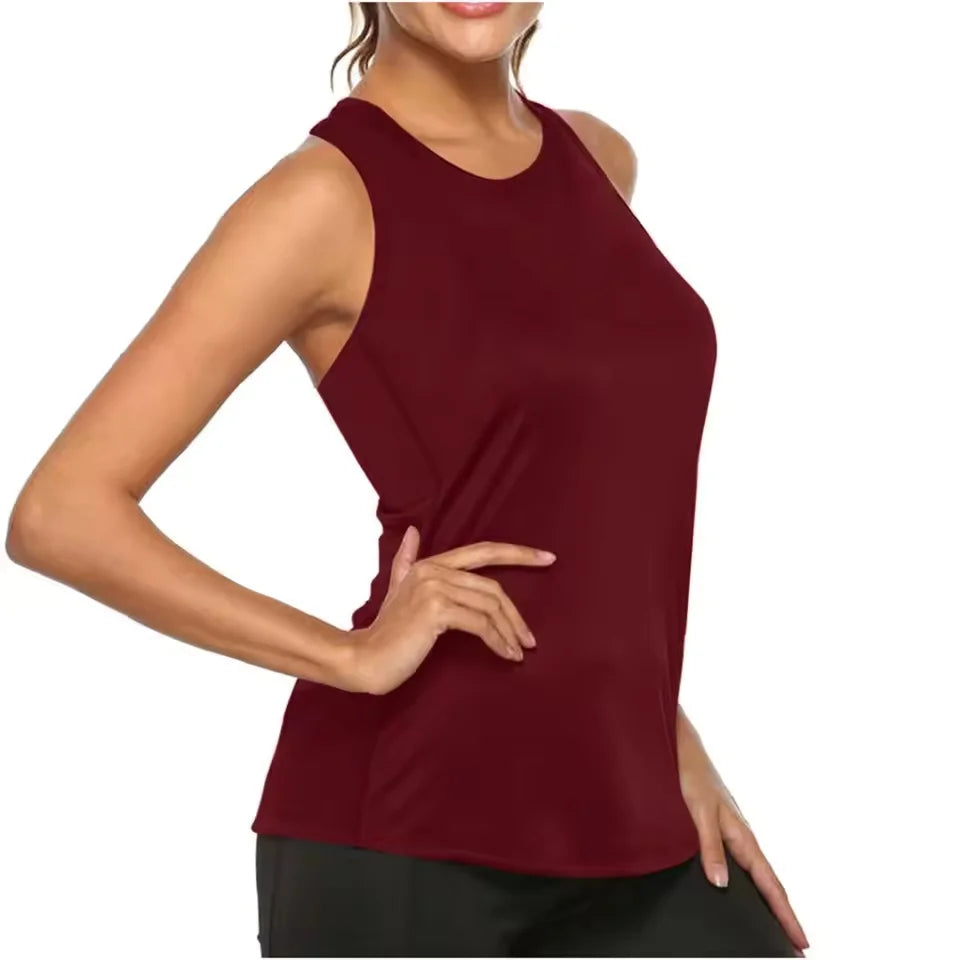 Sleeveless Racerback Workout Tank Tops for Women,Dry Quick Breathable Gym Running Training Yoga Shirts,Fitness Sport Yoga Vest