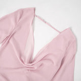 Womens Dresses Spring 2026 New Sexy See Through Backless Low Chest Mini Dress Streetwear Fashion Lace-up Long Sleeves Lady Dress