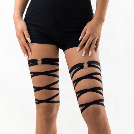 Creative Elastic Band Elastic Strap Body Chain Genjuku Style Leg Ring Leg Loop Multi-layer Jewelry Leg Chain Beach Accessories