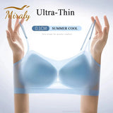New Women Sexy Push Up Bra Seamless Ultra-Thin Ice Silk Bra Intimates Wireless Bralette Underwear Air Cooling Brassiere With Pad
