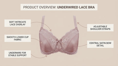 Sheroine Plus Size Floral Lace Underwire Bra, Minimizer Full Coverage Non Padded Support Bra for Everyday Comfort & All-Day Wear