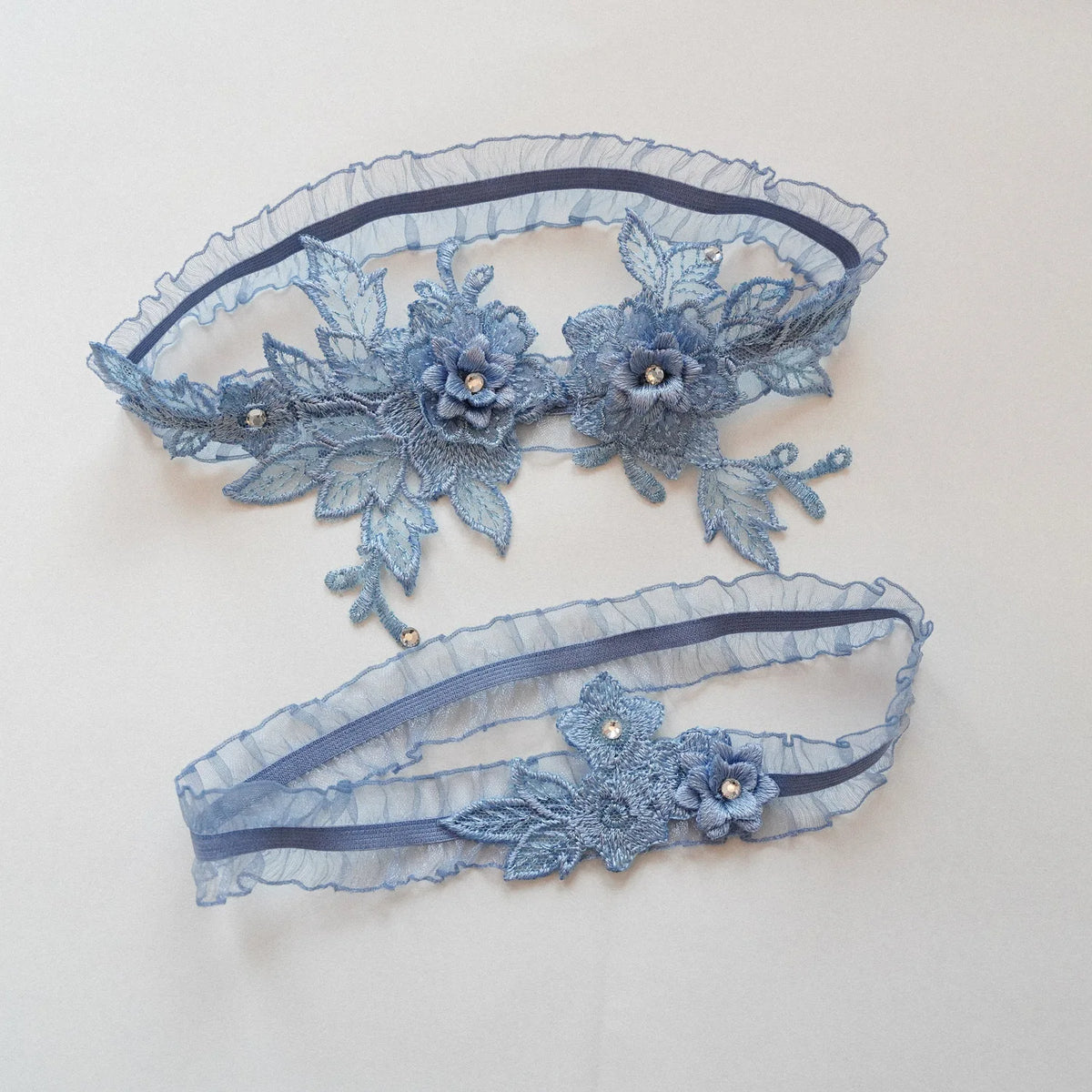 Sexy Lace Garter Women Socks Ring Bride Leg Ring Wedding Dress Ring Decoration Garters Thigh Bands Flowers With Rhinestone Blue