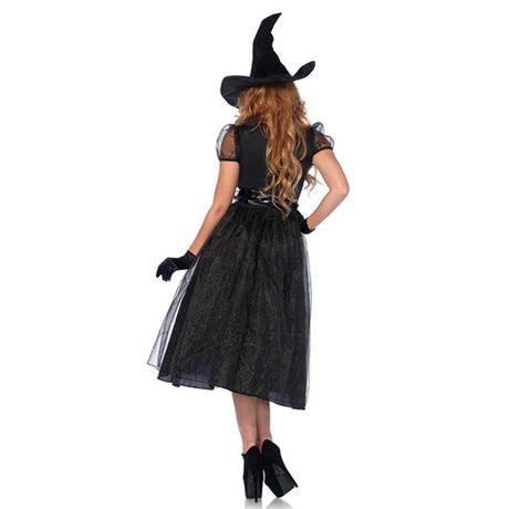Halloween Witch Costumes for Women Adult Fantasy Black  Dress UP Party  Carnival Performance