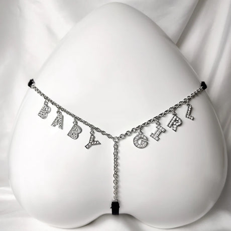Customize Name Crystal Letters Waist Body Chain for Women Sexy Leopard Underwear Bikini Thong Body Jewelry Valentine's Day Gift