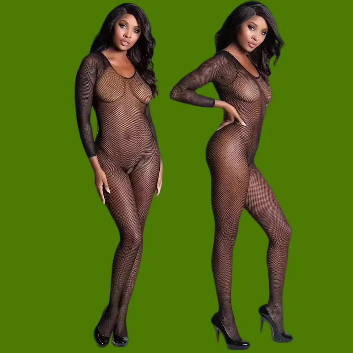 Babydolls Sexy Adult Open Crotch Body Stockings Female Black Women Fishnet Lingerie Underwear Transparent Bodysuit Costumes