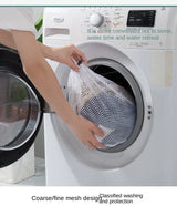 1Pc Drawstring Mesh Laundry Bags Fine/Coarse Mesh Washing Machine Travel Laundry Pouch Soft White Lingerie Storage Clothing Hot
