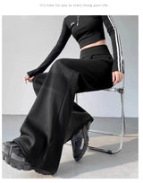 Elegant Women's Pants Palazzo Flared Wide Killer High Waist OL Ladies Career Long Trousers