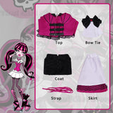 Women's Corset Dress Draculaura Cosplay Costume Women Sexy Corset Lolita Short Dress Suit Gothic Punk Dress Halloween Clothes