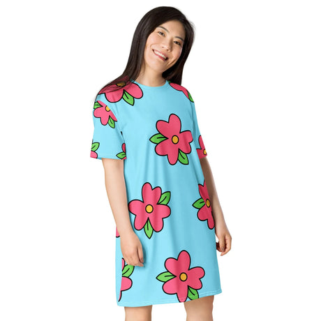 Homer Simpson Muumuu Dress Floral Tshirt dress Halloween Cosplay Sleeping Skirt Loose  All Seasons Sleepwear Short sleeved Dress