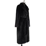 Mauroicardi Winter Long White Black Warm Thick Soft Flowy Fluffy Faux Fur Coat Women Sashes Loose Casual Furry Overcoat 2024