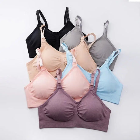 Nursing Bra Boneless Maternity Bra Maternity Wear Anti-Sagging Nursing Women Breathable Nursing Bra High Quality Large Size Brea