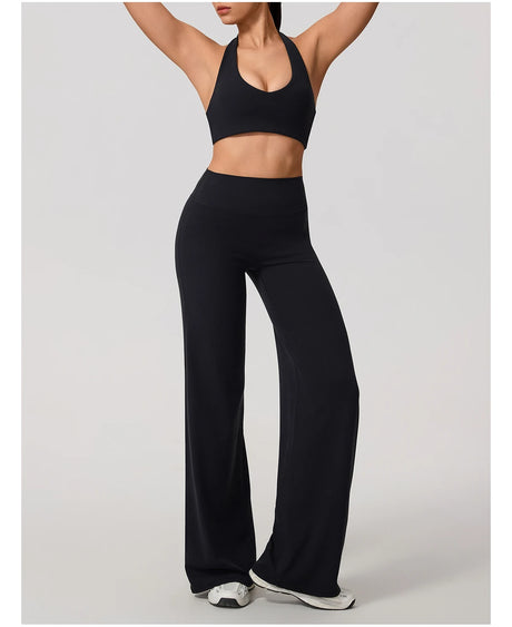 New Summer High Waist Wide-Leg Yoga Joggers Women's Autumn Casual Outdoor Sweatpants Female Straight Tracksuit Bottoms