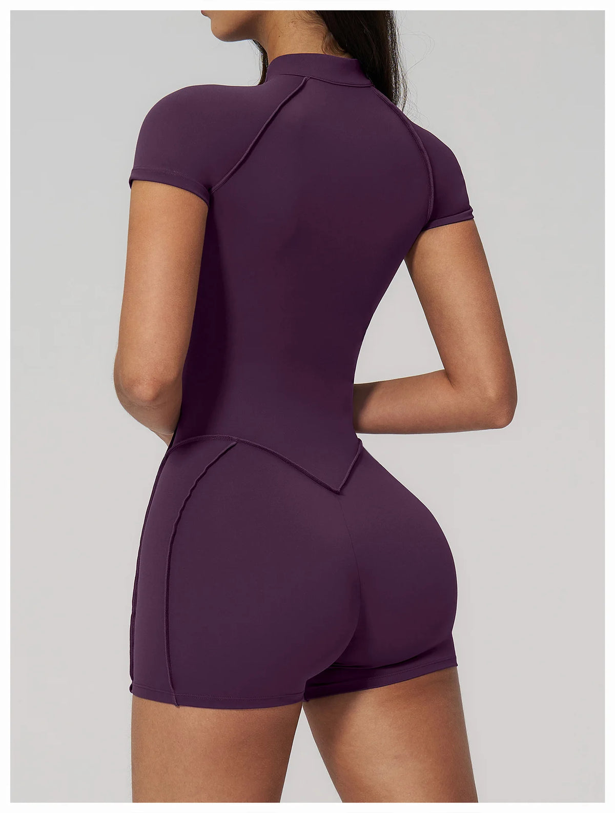 2026 Yoga Bodysuit Short Sleeves Women Tracksuits Gym Zipper Jumpsuits Sports Workout Rompers Fitness One-piece Suit Activewear