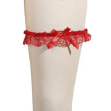 Women Sexy Lingerie Lace Floral Garter Belt Bowknot Leg Loop Wedding Garters Bridal Cosplay Fashion Stocking Ring For Ladies