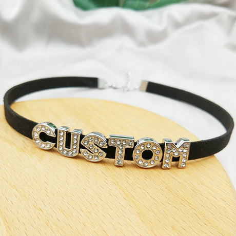 Sexy Bad Words All Holes Open Letters Choker Necklace Women Men Suggestive Adult Chocker Collar Cosplay Custom Jewelry Gift