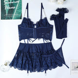 Fancy Sexy Lingerie Lace Ultra Sexy Women's Intimate Ethical Underwear G-String Hot Skirt Ensemble Outfits Brazilian Underwear