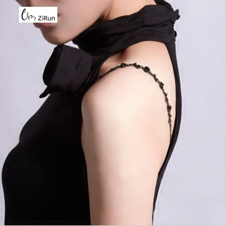 Detachable Rhinestone Metal Bra Strap for Women, Non-Slip Invisible Adjustable Crystal Shoulder Straps,Lingerie Accessories Gift