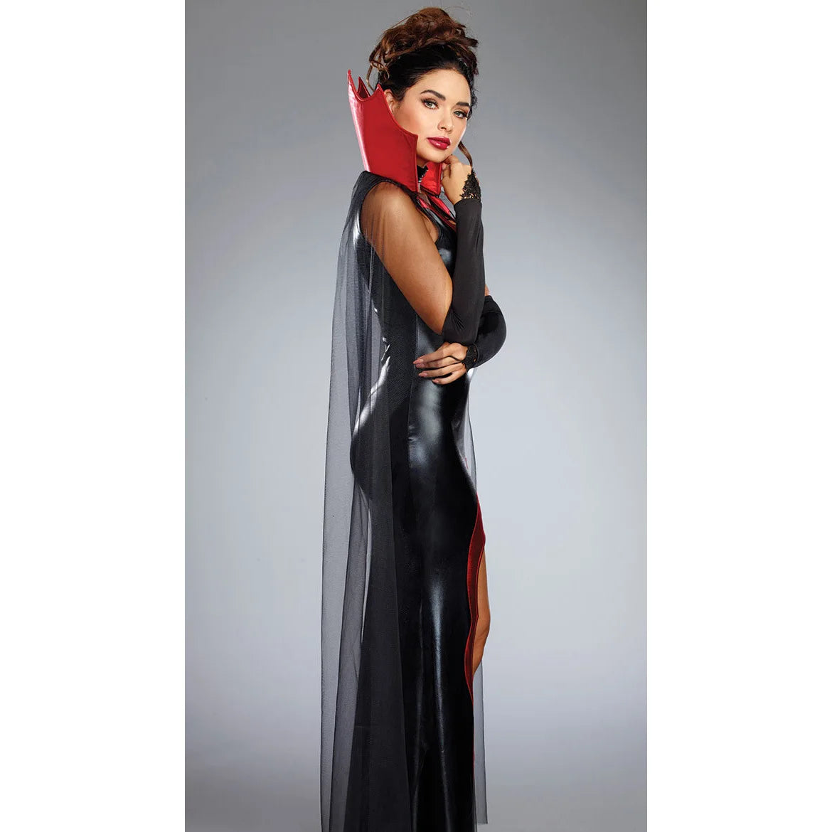 Carnival Halloween Lady Vampire Devil Costume Gothic Demonic Glamour Queen Playsuit Cosplay Fancy Party Dress