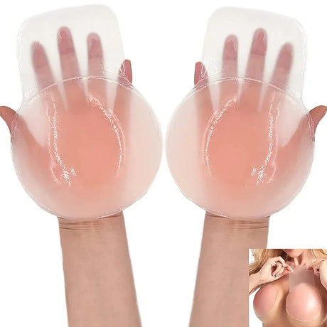 Reusable Women Breast Petals Lift Silicone Nipple Cover Invisible Petal Adhesive Strapless Backless Stick on Bra Breast Stickers