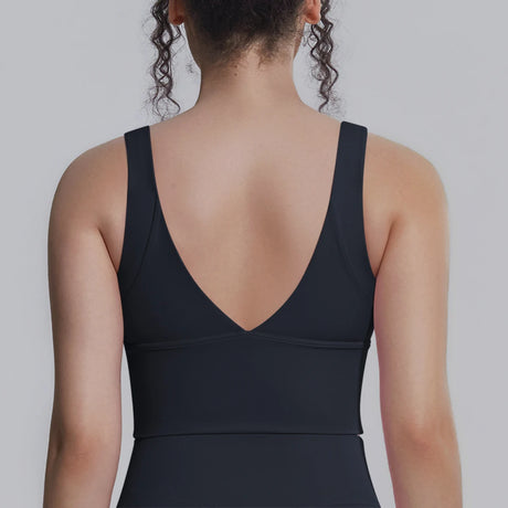 Women Summer Yoga Bra Underwear Shockproof Bra Sports Running Beautiful Back V Shaped Fitness Yoga Tank Top Bra with Chest Pad ﻿