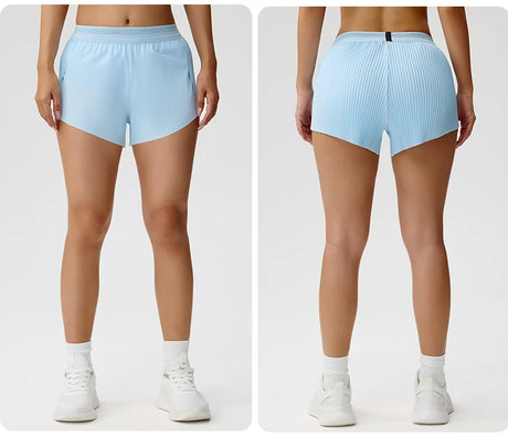 Cooling Mint Fitness Shorts Women's Three-quarter Length Tennis Yoga Pants Hidden Pocket Quick-drying Sports Fitness Shorts