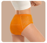 Moonful Women's Menstrual Panties High Waist Leak Proof 4 Layer Breathable Lace Period Underwear Girls Absorbent Brief