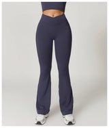Flared Pants Women Yoga Bell-bottoms Tight Lifting Dance High Waist Tights Sport Pants Gym Running Breathable Fitness Leggings