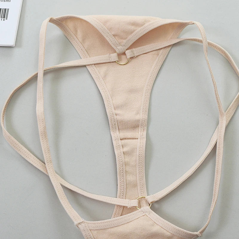 Sexy Thongs Women Sexy Lace Underpants Low-Rise G-string Double Waistband Underwear Sexy Hollow Out Transparent Underwear