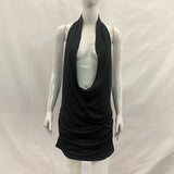 Summer Sexy Solid Color Deep V-Neck Backpack Hip Dress Elegant Fashionable Mini Skirt for Party Hanging Neck Design