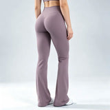 Origin Flares Leggings Women Soft Yoga Stretch Bootcut Workout Pants Naked Feel Slim Hip Lifting Gym Fitness Running Activewear