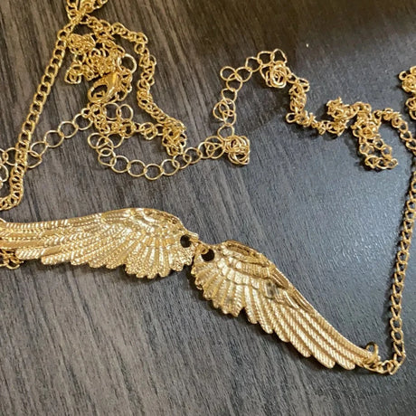 Antique Fashion Waist Chain for Women Charm Double Layer Angel Wings Body Chain Bikini Summer Beach Accessory Jewelry Gift