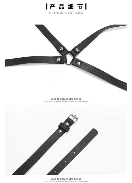 18 Leather Bondage Sleepwear Open Crotch Porn PU Garter Belt Lingerie Metal Chain Women Hot Babydoll Dress Strap Leg Sexy Briefs