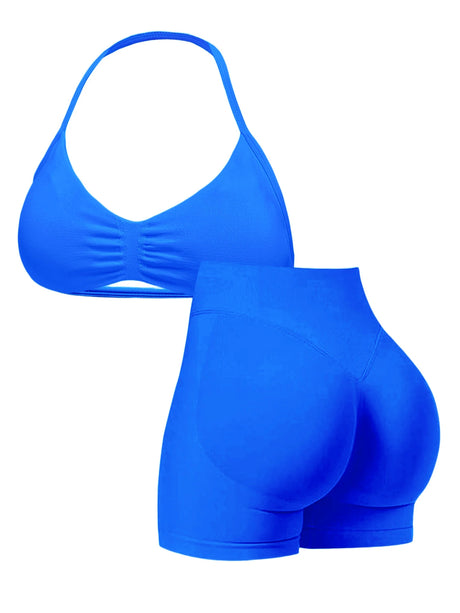 Women's High-Support Lace-Up Sports Bra - Thin-Strap Camisole, Seamless, Tight-Fit for Push-Up Training & Yoga, Gym Top
