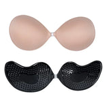 1/2Pcs Sexy Women Invisible Push Up Bras Reusable Adhesive Self-Adhesive Silicone Front Closure Sticky Bra Black Skin Strapless