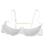 Women's Balconette Bra with Push Up Effect 1/4 Cup Lace Bra Underwired Low Cut Bra Bows Shelf Bra Bralette Lingerie