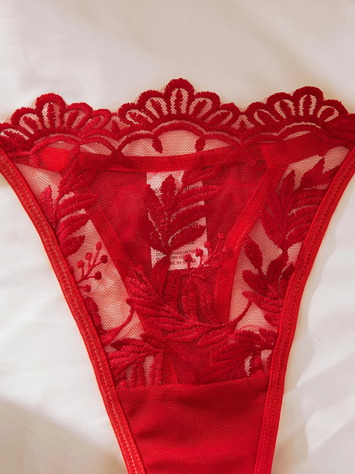 Personalized Thong with Name Embroidery Floral 2pc ingerie Set Custom Your Name Thong Sheer Bra Brief Underwear Anniversary Gift