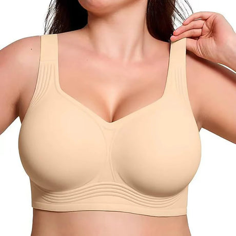 5Pcs Solid Color Seamless Wireless Bra, Full Coverage Push Up Bralette Anti-Sagging Breathable Soft Thin Cup With Adjustable Straps For Sports Yoga Daily Wear