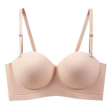 Half Cup of Scarless Suspender Bra Without Steel Rings Gathering Strapless Breasts for Women Adjustable Sexy Scarless Underwear