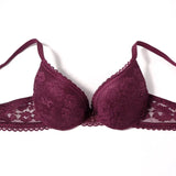 Beauwear 75 80 85 B C Cup Women's 3/4 Cup Plunge Bras Sexy Lace Solid Color Thin Mold Cup Bra Unlined Underwire Bralette 