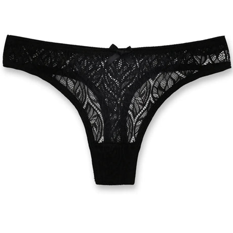 Ladies Sexy Lace Panties Women Thongs Breathable Low Waist Fashion G Strings Hollow Transparent Underwear Lingerie 5 pcs/lot