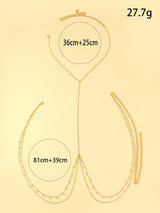 Sexy backless body chain new style pendant metal high-grade chest chain alloy Body chain