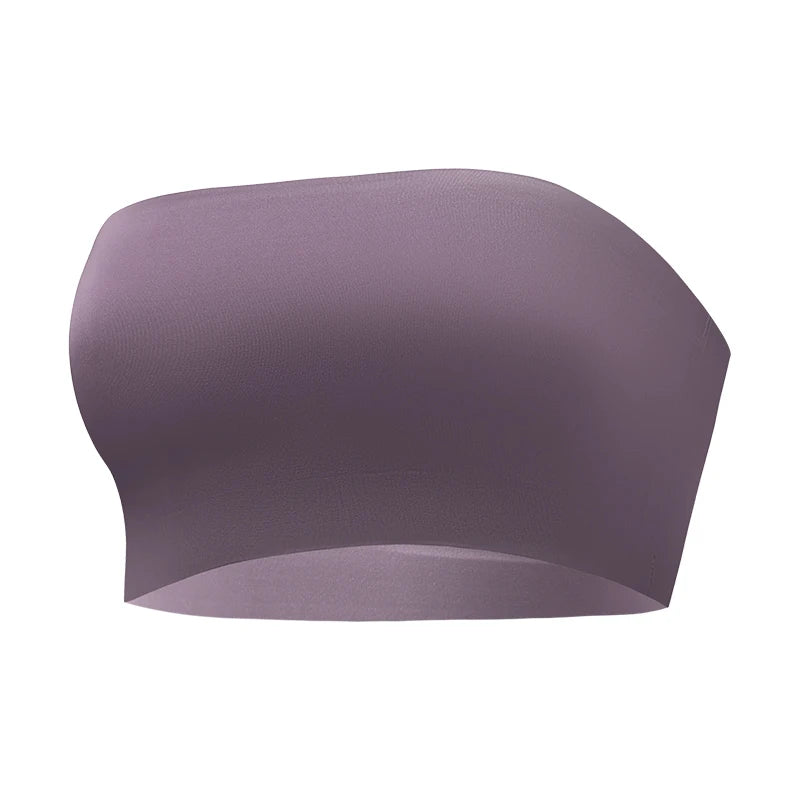 Hot Sale Seven Colors One Piece Women Seamless Strapless Bra Wireless Non-pad Bra Anti-skidding Ice Silk Traceless Strapless Bra
