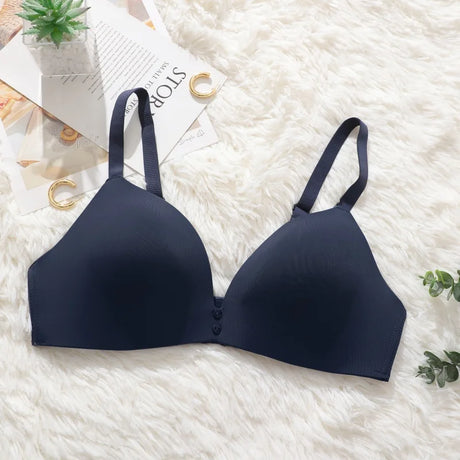 Seamless Wireless Bra Women Comfort Ice Silk Push Up Underwear 3/4 Cup Daily Lingerie Bralette Plus Size