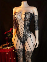 Sexy Lingerie Fishnet Bodystocking Women Open Crotch Sex Underwear Erotic Dress Bodysuit Exotic Porn Babydolls Outfits