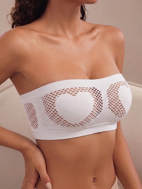 Heart Cutout Women Sexy Bras Seamless Wireless Invisible Sexy Lingerie Strapless Bra